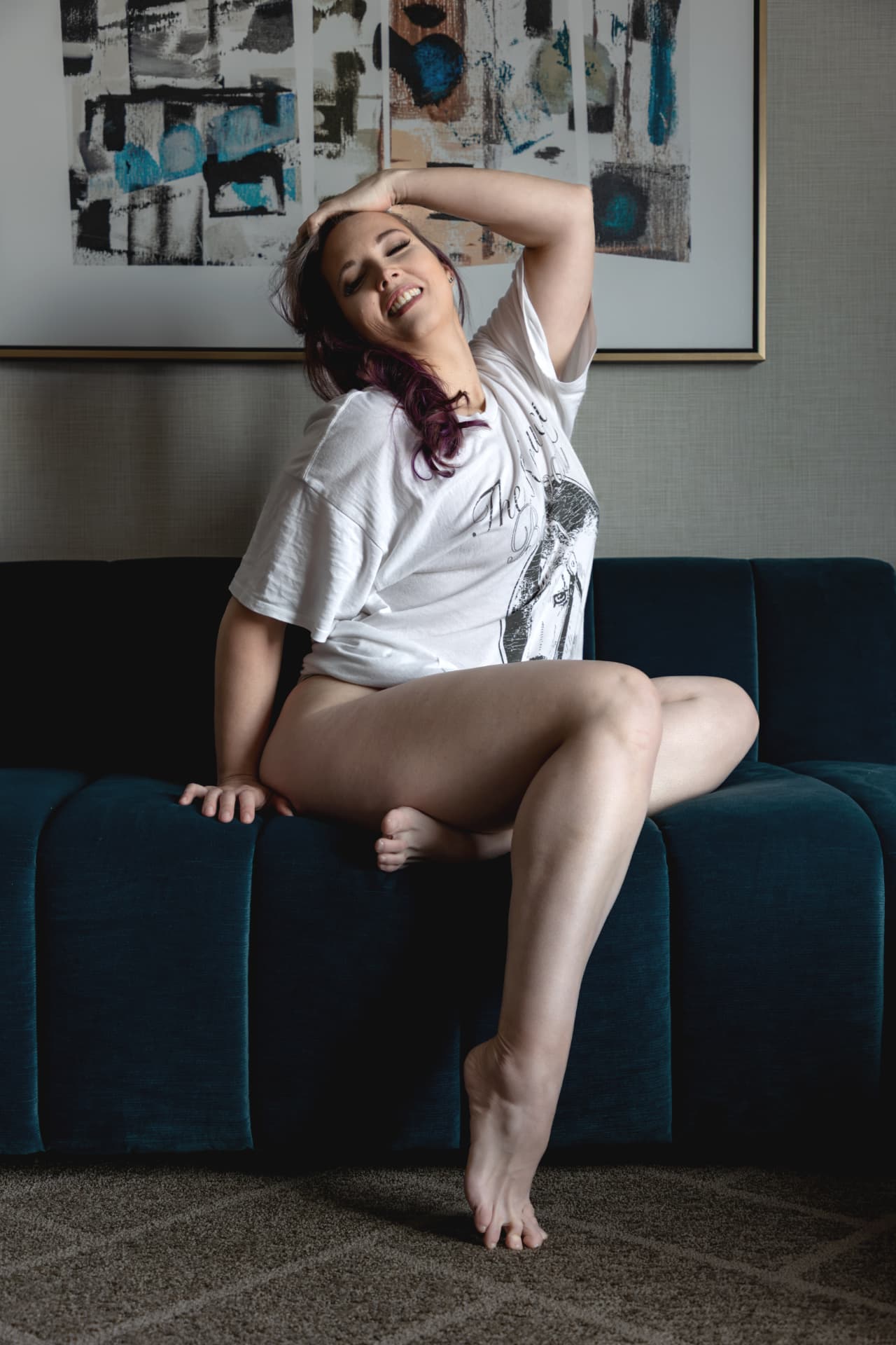 Client portrait in soft window light